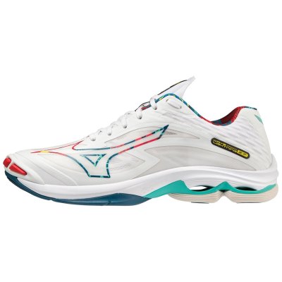 Zapatillas Para Voleibol Mizuno WAVE Lightning Z7 Hombre Blancos / Rojos / Azules - Chile M890OHZLV